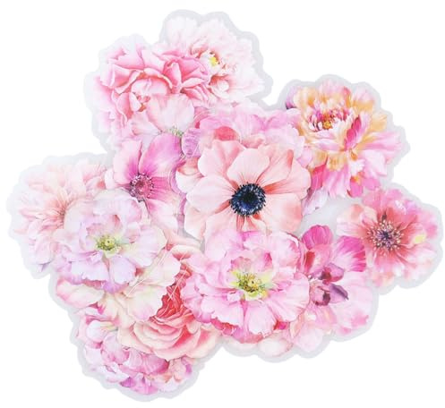 Flower Stickers for Scrapbooking DIY Crafts Transparent Floral Stickers