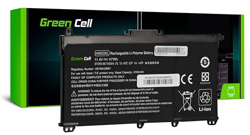 Green Cell HW03XL L97300-005 Batterie pour Ordinateur Portable HP 250 G9 255 G8 255 G9 17-CN 17-CP Pavilion 15-EG 15-EG1103NW (4150 mAh 11,4 V Noir)