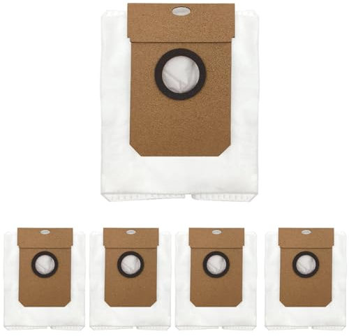 MIRTUX Kit de 5 Bolsas para Conga 11090 13090. Sacos de vacio para Cecotec - Pack de 5 Bolsas de Respuesto para Robot Aspiradora Conga