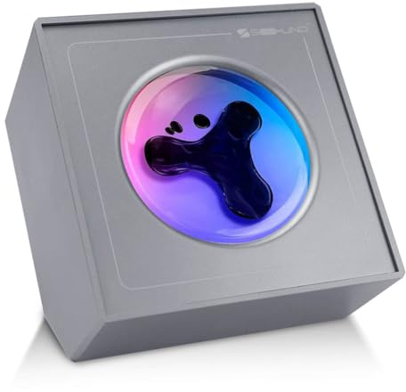 Altavoz ferrofluido Visualizador de sonido, lámpara de ferrofluido bailando con luces coloridas, ferrofluido con ritmo musical, Symbiont en una botella (no es un altavoz) (no hace sonido)