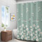 IGINOA Duschvorhang 180x200 Grün Antischimmel Badevorhang Shower Curtains Wasserdicht Blumen mit ösen Motiv Duschrollo Schimmelresistent Badewanne Vorhang Pflanzen Duschvorhänge Waschbar Muster