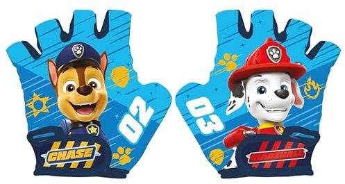 Paw Patrol Chase et Marshall Gants de vélo pour Enfants, pour garçons, avec Fermeture à Scratch