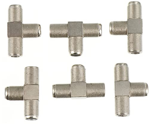 DIYEAH 10pezzi Splitter Coassiale Tipo Vie Connettore Da Femmina Femmina Argento Per Cavo Coassiale Tv Ricevitore Satellitare Confezione