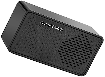SHOWERORO Usb Soundbar Portable Laptop Speaker Surround Sound and Mini Subwoofer, Usb Powered Desktop Audio for Home Office Use, Compact Black Design