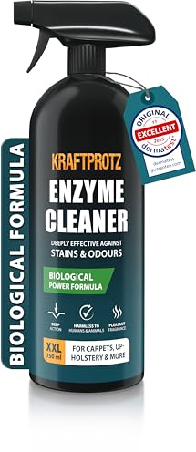 Limpiador enzimático 750 ml – KRAFTPROTZ Limpiador biológico para Manchas y olores – Limpieza Profunda y cuidadosa – Ideal para alfombras, tapicerías, colchones, Textiles, Coche y hogar