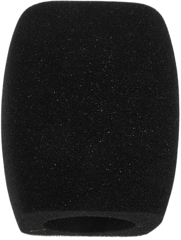 Gadpiparty Protector de Micrófono Cubierta de Esponja Antiviento Negra, Filtro Pop para Micrófonos de Mano, Tamaño Compacto para Grabación y Canto en Estudio y Exteriores