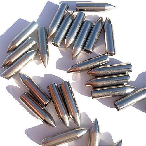 SHARROW 24 Stück Bogenschießen Jagd Pfeil Tipps Jagdspitzen Pfeilspitze Edelstahl Pfeilköpfe für Armbrustpfeile