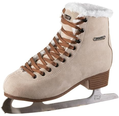 Roces Women's Suede ECO-FUR Leisure Ice Skates, Suede Brown, 40