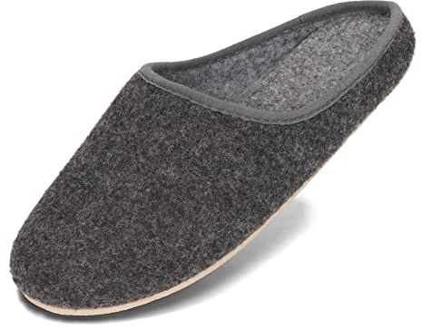 BeComfy Pantoufles en Feutre Unisexe Semelle en Gomme Femme Homme Chaussons en Feutre 36-46 EU