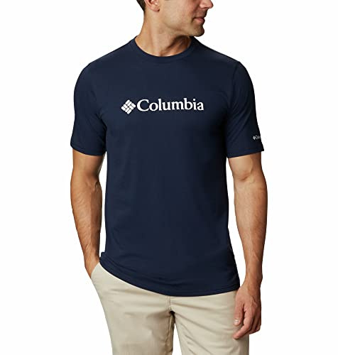 Columbia CSC Basic Logo Short Sleeve, Camiseta De Manga Corta para Hombre, Collegiate Navy/White, Talla XXL