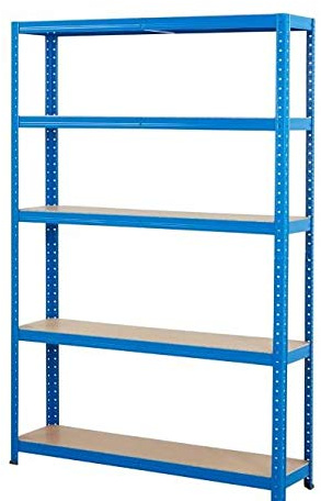 BiGDUG Heavy Duty Garage Shelving Unit - 1780h x 1200w x 300d mm - 265kg UDL Capacity Per Shelf - Blue 5 Tier Racking