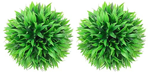 vidaXL 2X Buchsbaumkugel Künstlich Dekopflanze Buchskugel Kunstpflanze Buchsbaumkugeln Kunstbaum Zimmerpflanze Grünpflanze Deko 30cm