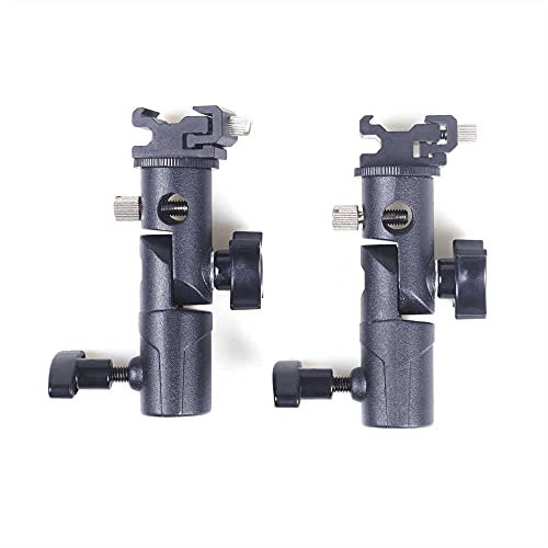 Set di 2 unità flash universale a forma di E in metallo, con supporto per vite da 1/4 a 3/8