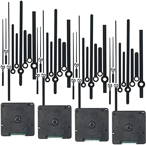 St. Leonhard Uhr Bausatz: 4er-Set Funk-Quarz-Uhrwerke mit je 3 Zeigersets (Funkuhrwerke zum Basteln, Funkuhrwerk mit Zeigersatz, Funkwanduhr)