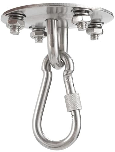 YOUNTHYE Deckenhaken Schwerlast Deckenhaken Hängesessel Deckenhaken für Boxsäcke Halterung - 400kg Tragkraft Edelstahl Deckenhaken für Hängesessel für Yoga-Handtuch, Nestschaukel, Schlingentrainer