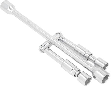 Tomotato Llave de Tuerca Plegable de 14 Pulgadas, Llave de Tuerca de Rueda Plegable Cruzada para Neumático de 4 Vías para Coche y Camión
