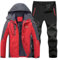 Beichwtd skianzug-damen, Schneeanzug Damen Snowboardjacke Herren 2 Teilig Set Große Größen Schneeanzug Skijacke Wasserdicht Thermoanzug Skianzüge Thermo Skianzug Ski Suit Schneeanzüge