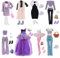 25 Puppen Kleidung und Zubehör, Kompatibel mit Barbie 1 Abendkleider 1 Fashion Set 1 Paillettenanzug 1 Pulloveranzug 3 Kleider 3 Handtasche 8 Schuhe 1 Krone 3 Zubehör, für 11,5 Zoll Puppen