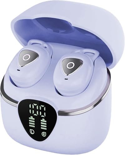 buwy Ecouteurs Bluetooth sans Fil, Écouteurs Bluetooth 5.4 Hi-FI Stéréo, 40H Casque Intra-Auriculaires AVCE 4 ENC Réduction Antibruit Mic et Écran LED, IP7 Étanche Oreillette