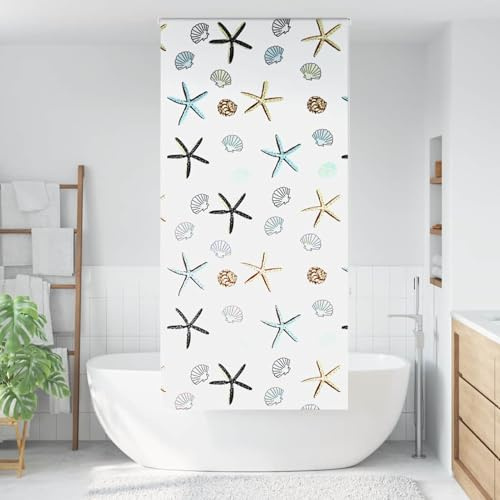 Gecheer Shower Roller Blind, Water-Resistant, Easy Clean, 90cm Width, Aluminium Top Rail, Safety Chain Model4014901