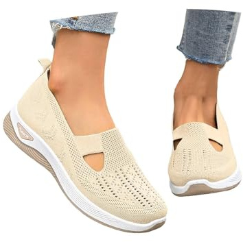 Scarpe Donna Sneakers, Scarpe Ortopediche Donna Senza Lacci Sneakers Morbide Comode Scarpe da Ginnastica Scarpe Slip On Memory Foam Scarpe Traspiranti Estive Sportive Leggere Antiscivolo Camminare