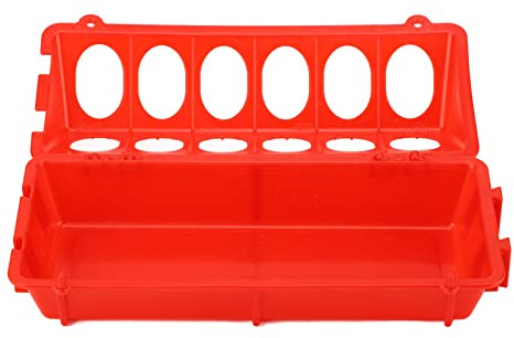 Omquot Alimentador de Aves de Corral con Rejilla Densa y Tapa Abatible para Palomas, Pollos, Patitos, Fácil de Rellenar y Limpiar para Aves Pequeñas