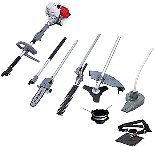 IKRA Gartenpflege Set Multitool IBKH 52 Benzin 5in1: Freischneider Rasentrimmer Entaster Heckenschere Laubbläser