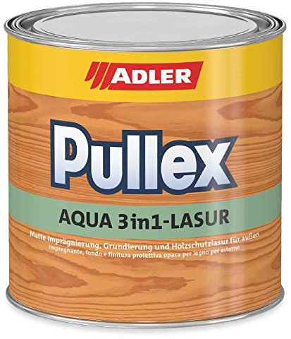 ADLER Pullex Aqua 3in1 - Eiche 2,5 L - Matte Holzschutzlasur auf Wasserbasis für den Außenbereich