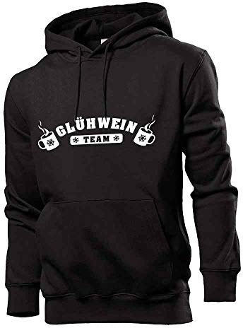 Generisch Vin Brulè Team Caldi Tazza Uomini Felpa con Cappuccio Felpa - shirt84 - Nero, L