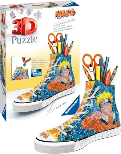 Ravensburger Naruto 3D Jigsaw Puzzles for Adults and Kids Age 8 Years Up - Trainer Shoe - 108 Pieces - No Glue Required