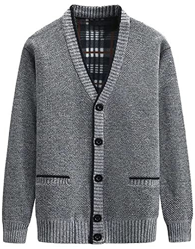 yuyungongsi Cardigan Hombre Chaqueta Sudaderas - Cárdigan Chaqueta Punto Hombre Invierno Sudadera Sin Capucha Hombre