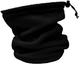 Oblique Unique® Multifunktionstuch Fleece Halswärmer Winter Herbst Halstuch Loop Outdoor Wandern Ski Motorrad Fahrrad Damen Herren Unisex (Schwarz)