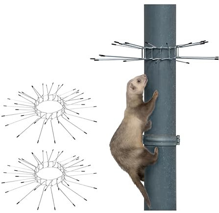 horizont Marderabwehrgürtel - Marderschutz 2er Set, Durchmesser bis 12cm, verzinkter Stahldraht Ø 3mm, Abwehr gegen Marder, Marderabwehr für Fallrohre, Marderschutz Dachrinne, Marderschutz Fallrohr