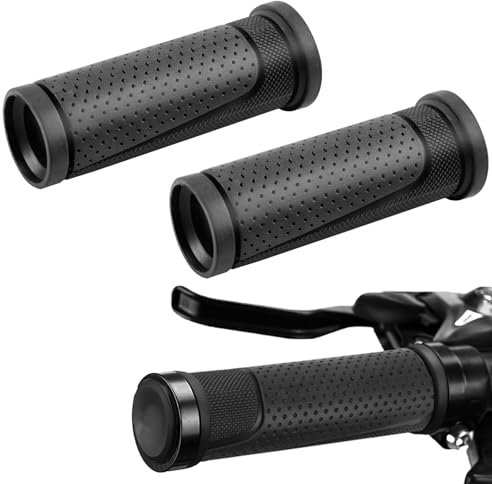 Fahrradlenker Griffe, Fahrrad Griffe Kurze, Fahrradlenkergriffe Ergonomische, Fahrrad Lenkergriffe Kurz für Drehgriffschaltung Gummigriffe, Mountainbike, MTB, Scooter, Rutschfeste TPR-1 Paar, 90mm