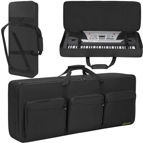 OUUTMEE - Bolsa para teclado piano electrónico (61 teclas, 103 x 38 x 13 cm)
