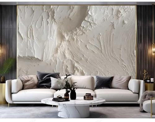 papel tapiz fotográfico Yeso blanco rugoso Póster de decoración de pared de dormitorio, sala de estar, mural no tejido250CM(Ancho)*175CM(Alto)