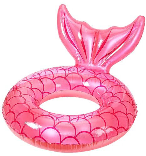 GWAWG Ciambella Gonfiabile per Piscina Bambini, Salvagente Sirena Anime per Estate, Spiaggia, Sport Acquatici, Anello di Gomma per Nuoto 4-9 Anni