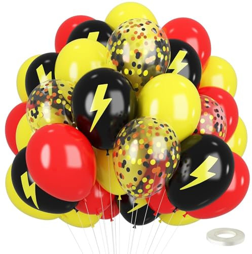Yellow Balloons, Party Balloons Decorations, 23 Pcs Theme Party Reusable Birthday Balloon, Anime Birthday Decorations for Boys and Girls