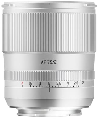 TTARTISAN Obiettivo AF 75 mm F2 argento fotocamera messa a fuoco automatica full frame obiettivo ritratto (per Sony E)