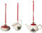 Villeroy und Boch Toy's Delight Decoration Ornamente Kaffee-Set 3tlg., kleines Baumschmuck-Set aus Premium Porzellan, bunt, 6,3 cm
