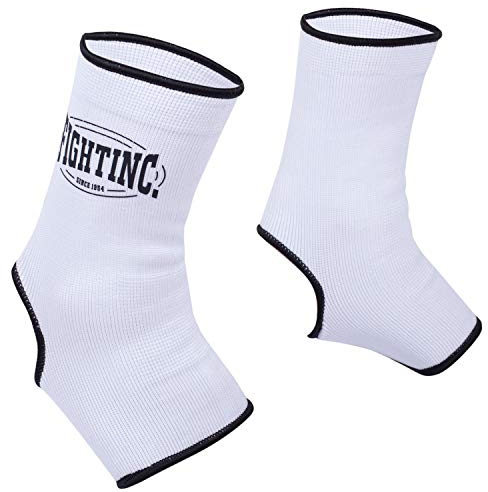 Fightinc. Knöchelbandagen Pro - für Kickboxen Muay Thai MMA Kampfsport schwarz weiß rot Thaiboxen UVM weiß (100) L/XL
