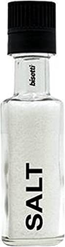 BISETTI Macinasale in Vetro, Trasparente, con Scritta, Glass