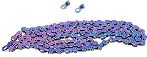 Fahrradkette, Stahl Bunte Fahrradkette 9 10 11 12-Gang-Fahrrad Lieferkette mit variabler Geschwindigkeit Zubehör für Mountain Road-Fahrräder(11 Speed)