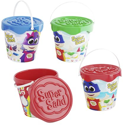 Goliath - Super Sand Bucket - Sable Magique en Seau - Comme de la Pâte à Modeler - Doux au Toucher - Ne Sèche Pas - A Jouer Seul ou entre Amis - Loisir Créatif dès 3 Ans