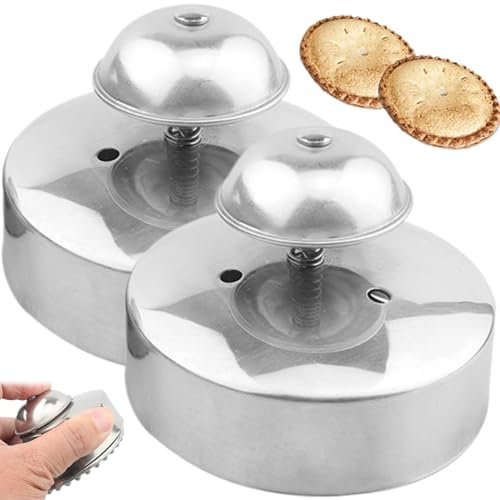 NASSMOSSE Cortador de sándwich y sellador de 2 Piezas, sellador de sándwich de Acero Inoxidable de 3.5 Pulgadas, Herramientas de sándwich Redondos para Hacer Hamburguesas, Pastel, Pizza, bocanadas