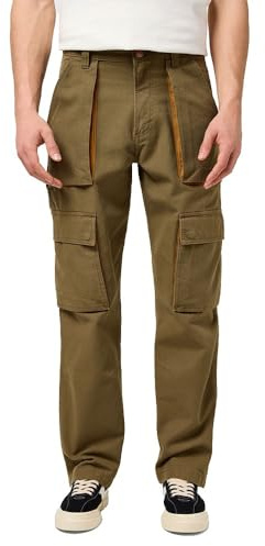 Wrangler Jeans da Uomo CJ Rel Cargo Pant, vestibilità Rilassata, Straight Leg, Faggio, 34W x 32L