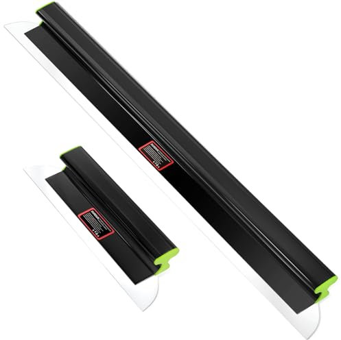 DURDUR Spatule de surface (100 cm + 40 cm) - En alliage d'aluminium - Poignée en Z - Lame en acier inoxydable - Outil pour cloisons sèches, papier peint et autres grandes surfaces de travail -