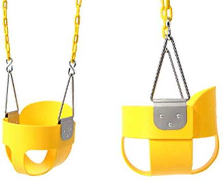 Picysa Babygungstol för Barn med Hög Rygg och Hel Hinkdesign för åldrarna 3 och Uppåt, Säker och Bekväm Babygungstol i Grönt/gult/rött/blått, Lastkapacitet 440lbs (gul)