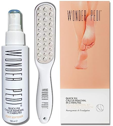 Wonder Pedi - Raspa per Rimuovere Calli in Tre Minuti, Esfoliante Istantaneo per Talloni, Trattamento Pedicure e Spa