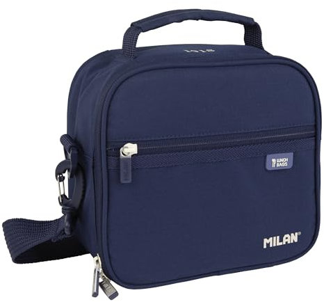 MILAN 08806SNCB Bolsa ISOTÉRMICA Porta Alimentos con 3 RECIPIENTES (3,5L) Serie 1918, Azul Marino, Multicolor